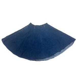 Vintage Denim Circle Skirt - Knee Length - Size XS